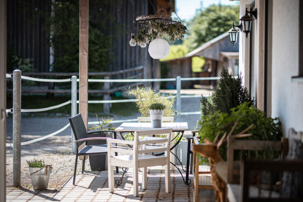 Terrasse im Aktivstall Kollenda